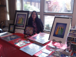 Marla Skye with art work