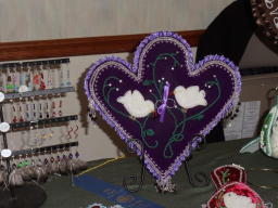 Sheila Escobar's beaded heart